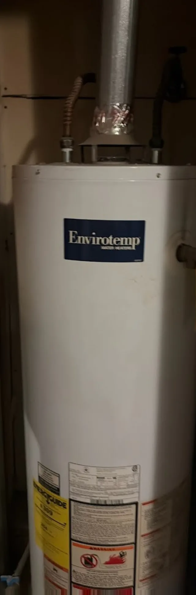 Previous water heater in the same Glenpool closet